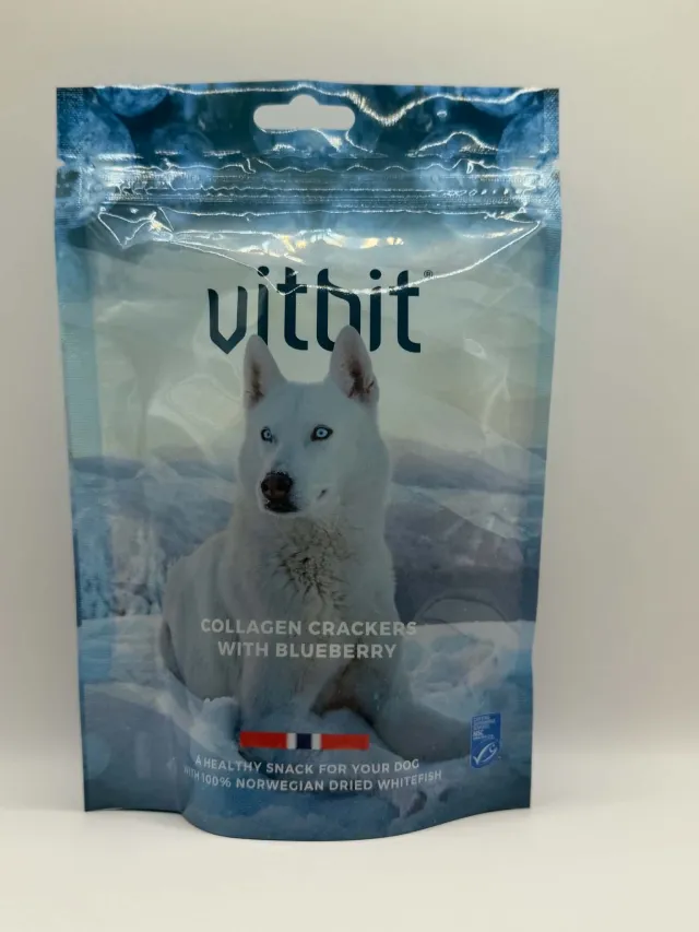 Vitbit Collagen Crackers M/Blåbær 70g